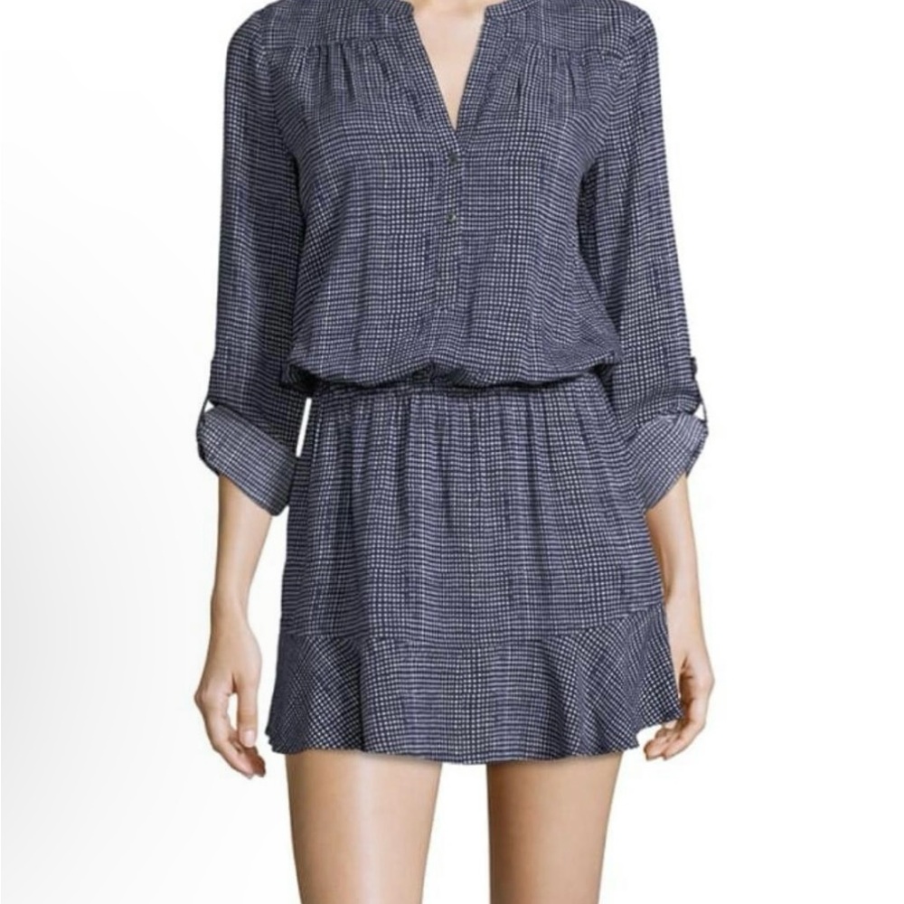 Joie Acey Navy Checkered Women's Dress